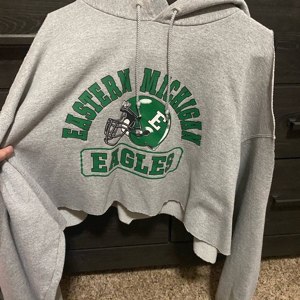vintage eastern Michigan cut sweatshirt